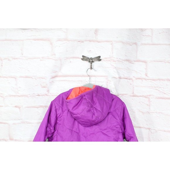 The North Face Purple Orange Nylon Zip Up Hooded Reversible Jacket Size L - Picture 6 of 12